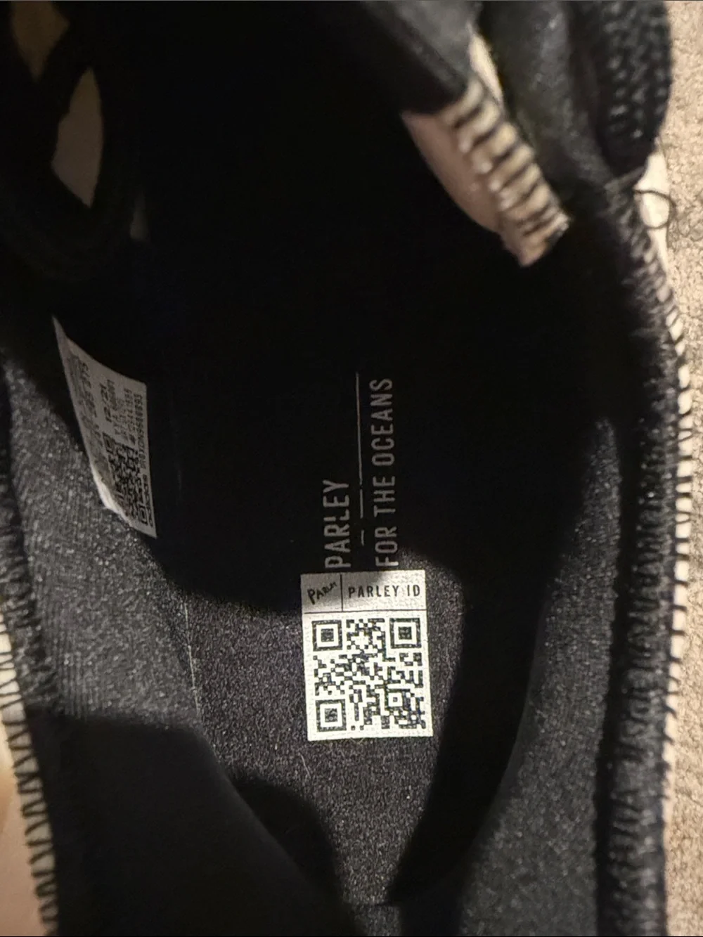 Adidas Parley Ultraboost Off White and Black and Green Athletic Sneakers
